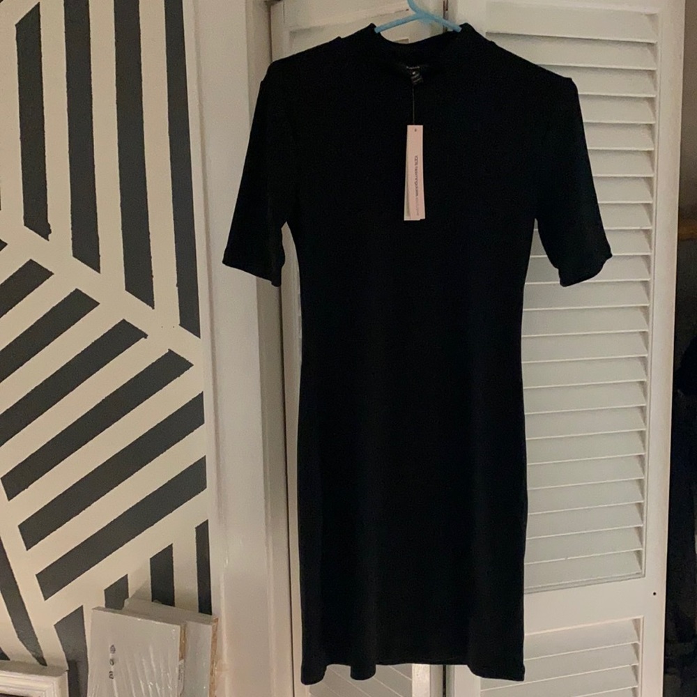 Black Aqua short sleeved Dress